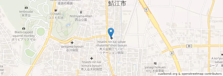Mapa de ubicacion de 寿人会鯖江リハビリテーション病院 en Japan, Präfektur Fukui, 鯖江市.
