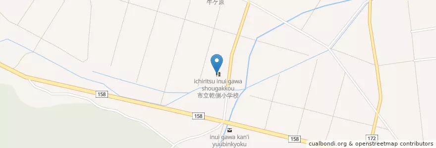 Mapa de ubicacion de 市立乾側小学校 en Japan, 福井県, 大野市.