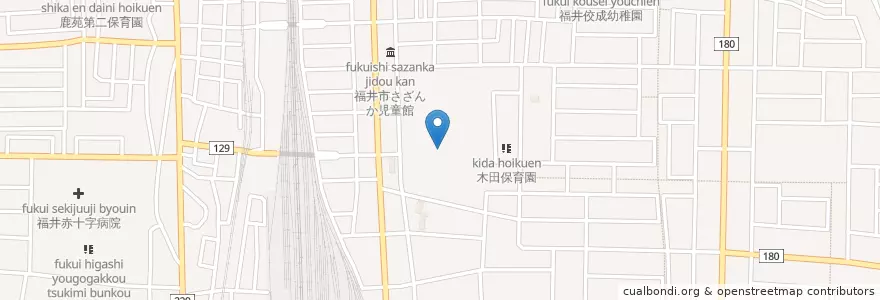 Mapa de ubicacion de 市立木田小学校 en Japonya, 福井県, 福井市.