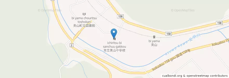 Mapa de ubicacion de 市立美山中学校 en 日本, 福井県, 福井市.