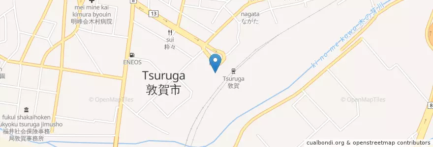 Mapa de ubicacion de 敦賀警察署駅前交番 en 日本, 福井県, 敦賀市.