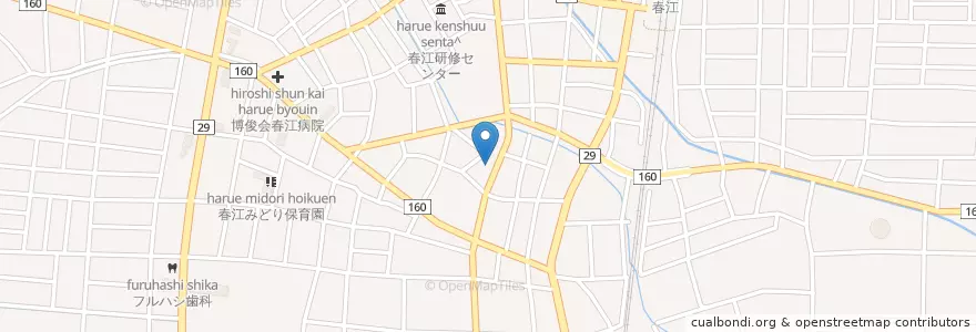 Mapa de ubicacion de 春江第１保育所 en Japon, Préfecture De Fukui, 坂井市.