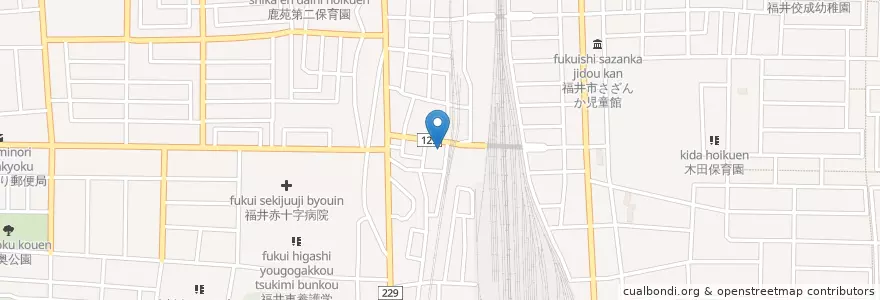 Mapa de ubicacion de 昭和幼稚園 en 日本, 福井県, 福井市.