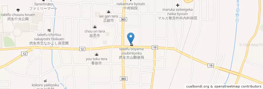 Mapa de ubicacion de 武生大山郵便局 en Jepun, 福井県, 越前市.