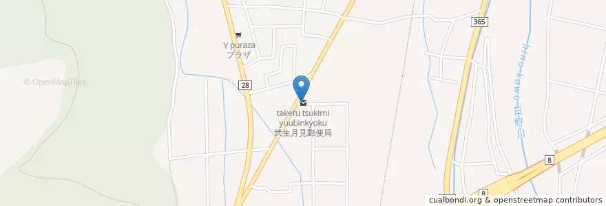 Mapa de ubicacion de 武生月見郵便局 en 日本, 福井県, 越前市.