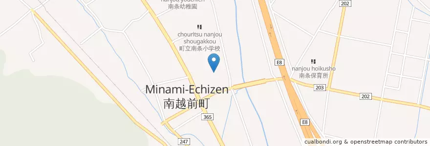 Mapa de ubicacion de 町立南条中学校 en Япония, Фукуи, 南条郡, 南越前町.