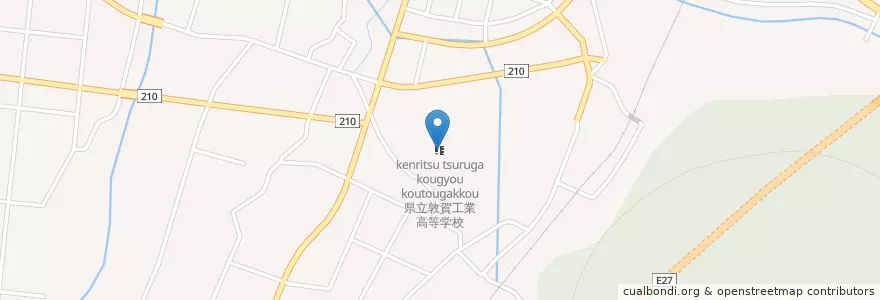 Mapa de ubicacion de 県立敦賀工業高等学校 en 일본, 후쿠이현, 敦賀市.