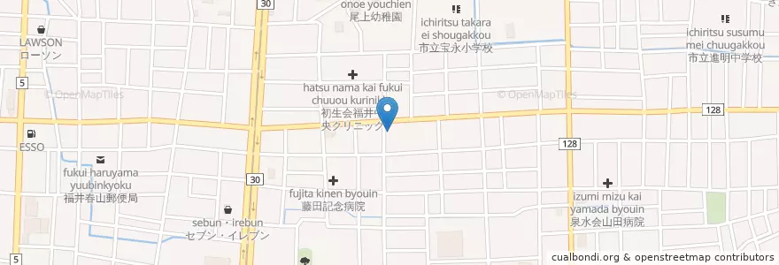 Mapa de ubicacion de 福井宝永郵便局 en Japan, Fukui Prefecture, Fukui.