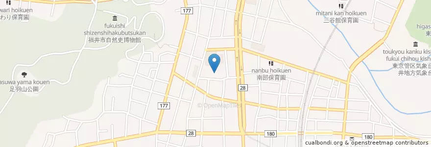 Mapa de ubicacion de 福井県福井健康福祉センター en 日本, 福井県, 福井市.
