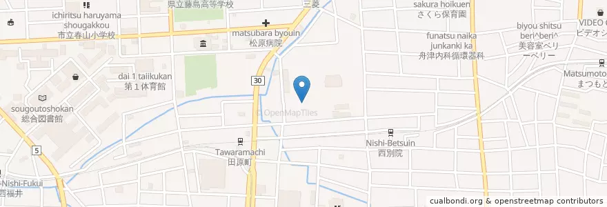 Mapa de ubicacion de 私立北陸高等学校 en Japan, 福井県, 福井市.