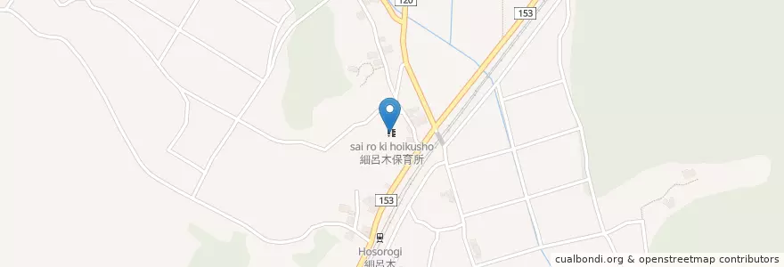Mapa de ubicacion de 細呂木保育所 en 日本, 福井県, あわら市.