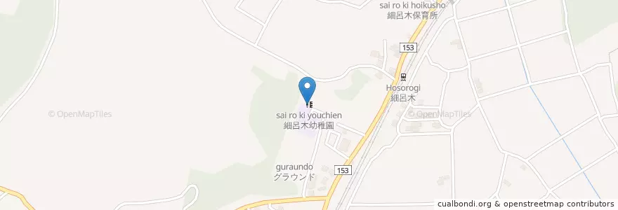 Mapa de ubicacion de 細呂木幼稚園 en 日本, 福井県, あわら市.
