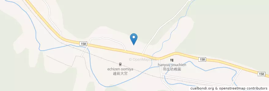 Mapa de ubicacion de 羽生郵便局 en 日本, 福井県, 福井市.