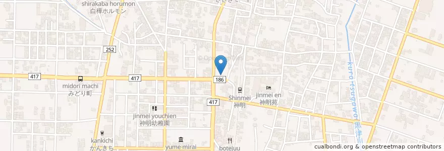 Mapa de ubicacion de 高村病院 en Japonya, 福井県, 鯖江市.