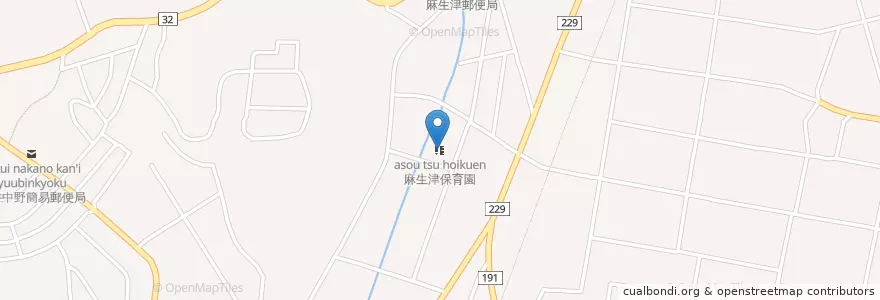 Mapa de ubicacion de 麻生津保育園 en Japan, Fukui Prefecture, Fukui.
