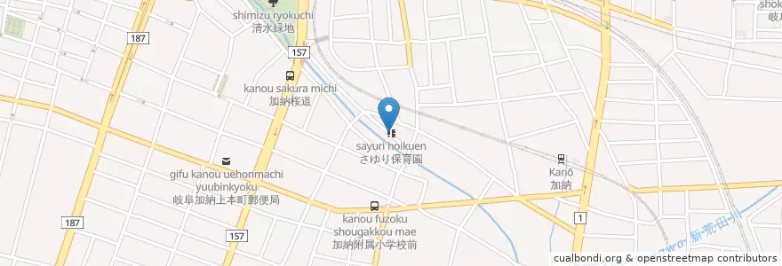 Mapa de ubicacion de さゆり保育園 en Japón, Prefectura De Gifu, 岐阜市.