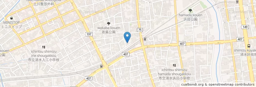 Mapa de ubicacion de めぐみこども園 en Japan, Shizuoka Prefecture, Shizuoka, Shimizu Ward.