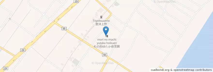 Mapa de ubicacion de ゆたか保育園 en Japan, Präfektur Mie, 津市.