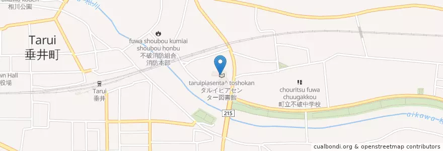 Mapa de ubicacion de タルイピアセンター図書館 en 日本, 岐阜県, 不破郡, 垂井町.