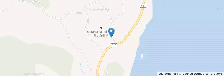 Mapa de ubicacion de 下田警察署白浜駐在所 en 일본, 시즈오카현, 시모다시.