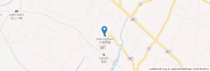 Mapa de ubicacion de 中保育園 en 일본, 미에현, いなべ市.