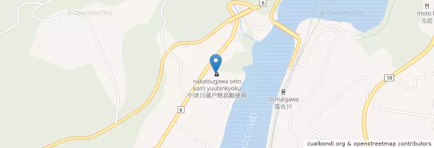Mapa de ubicacion de 中津川瀬戸簡易郵便局 en Japan, Präfektur Gifu, 中津川市.