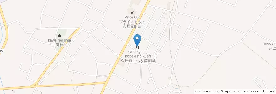 Mapa de ubicacion de 久居市こべき保育園 en 日本, 三重県, 津市.