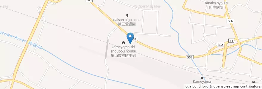 Mapa de ubicacion de 亀山市消防本部 en Japón, Prefectura De Mie, 亀山市.