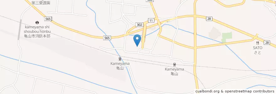 Mapa de ubicacion de 亀山駅前郵便局 en Jepun, 三重県, 亀山市.