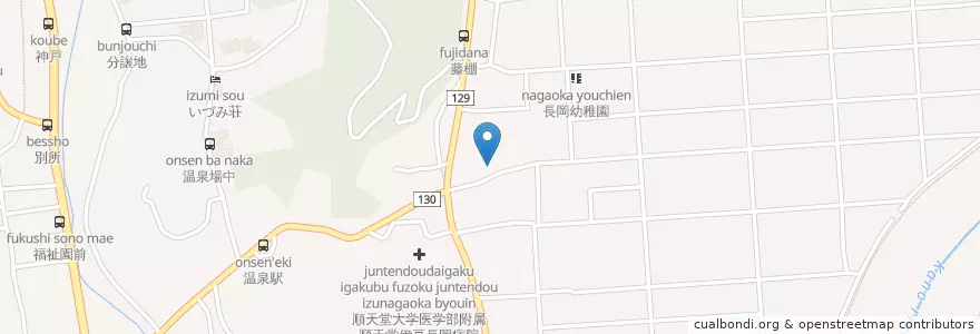 Mapa de ubicacion de 伊豆の国市立長岡図書館 en Giappone, Prefettura Di Shizuoka, 伊豆の国市.