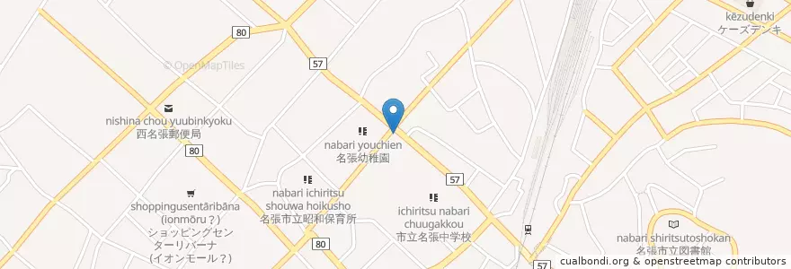 Mapa de ubicacion de 伊賀南部消防組合名張消防署 en ژاپن, 三重県, 名張市.