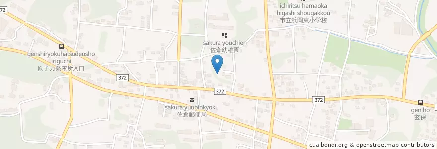 Mapa de ubicacion de 佐倉保育所 en Japón, Prefectura De Shizuoka, 御前崎市.