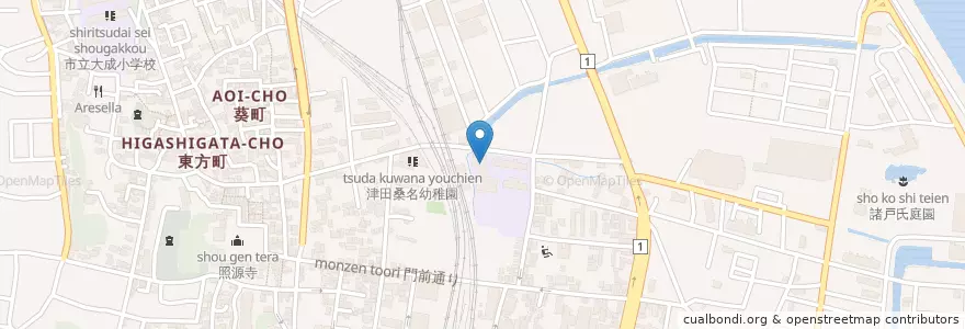 Mapa de ubicacion de 修徳幼稚園 en 日本, 三重県, 桑名市.