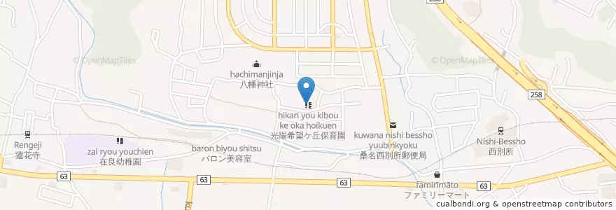 Mapa de ubicacion de 光陽希望ケ丘保育園 en Japón, Prefectura De Mie, 桑名市.