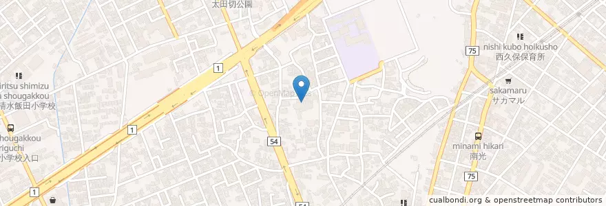 Mapa de ubicacion de 八坂幼稚園 en Japón, Prefectura De Shizuoka, 静岡市, 清水区.