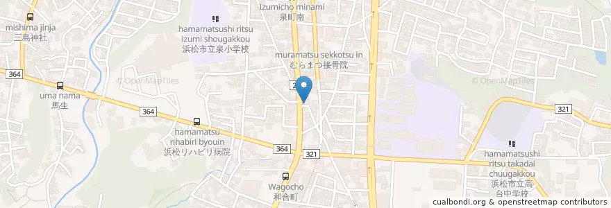 Mapa de ubicacion de 浜松市北消防署 高台出張所 en 일본, 시즈오카현, 浜松市, 中区.