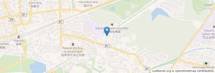 Mapa de ubicacion de 南保育所 en Japan, 静岡県, 袋井市.