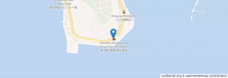 Mapa de ubicacion de 南消防署静浦分遣所 en Japan, Shizuoka Prefecture, Numazu.