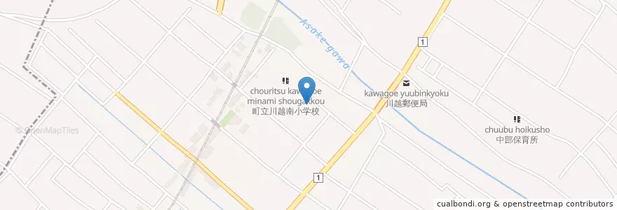 Mapa de ubicacion de 南部保育所 en Japan, 三重県, 三重郡, 川越町.