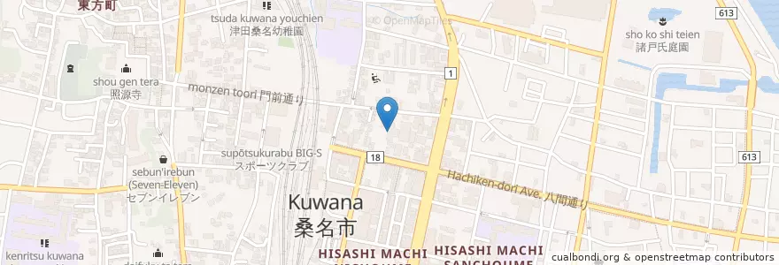 Mapa de ubicacion de 厚生館保育所 en Япония, Миэ, 桑名市.