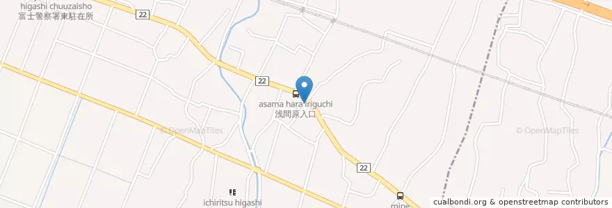 Mapa de ubicacion de 吉原船津簡易郵便局 en Япония, Сидзуока, 富士市.