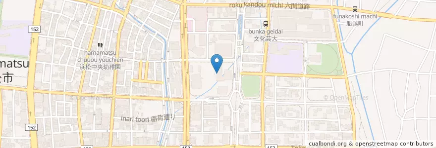 Mapa de ubicacion de 名古屋入国管理局浜松出張所 en Japonya, 静岡県, 浜松市, 中区.