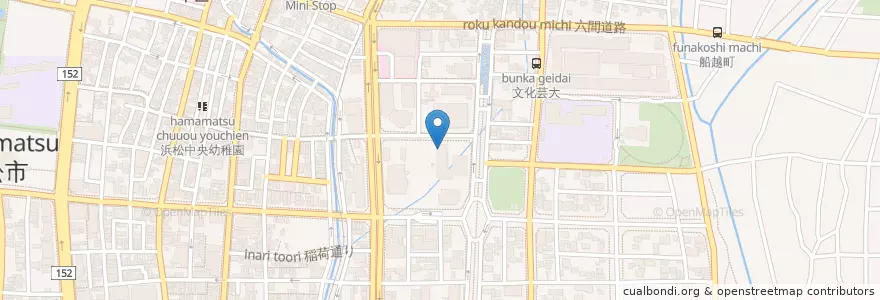 Mapa de ubicacion de 名古屋国税局浜松西税務署 en 日本, 静岡県, 浜松市, 中区.