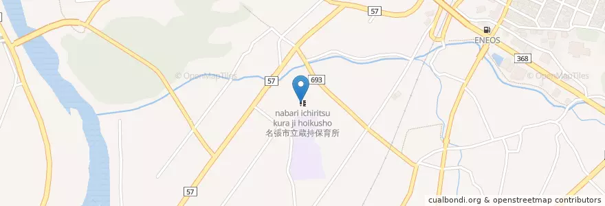 Mapa de ubicacion de 名張市立蔵持保育所 en Japan, 三重県, 名張市.