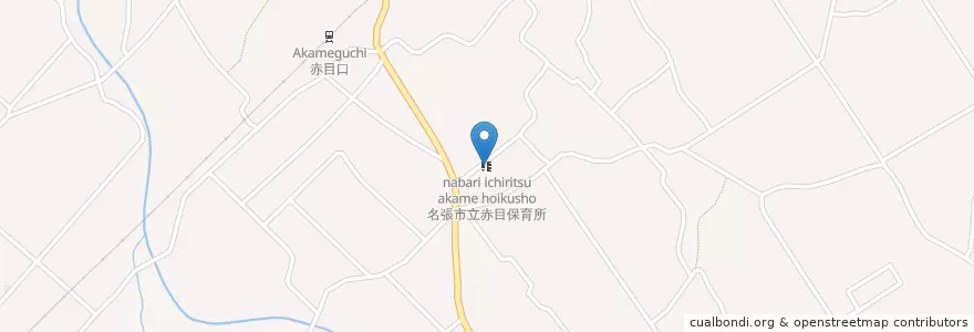 Mapa de ubicacion de 名張市立赤目保育所 en Japón, Prefectura De Mie, 名張市.