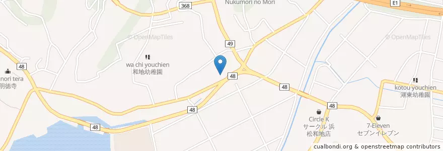 Mapa de ubicacion de 和地郵便局 en Япония, Сидзуока, 浜松市, 西区.
