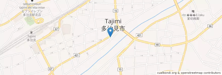 Mapa de ubicacion de 啓仁会安藤病院 en Japão, 岐阜県, 多治見市.