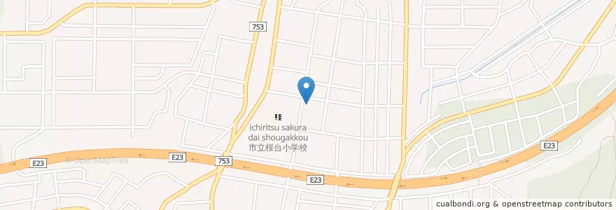 Mapa de ubicacion de 四日市西警察署桜台駐在所 en اليابان, 三重県, 四日市市.