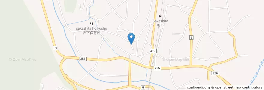 Mapa de ubicacion de 坂下郵便局 en Japón, Prefectura De Gifu, 中津川市.