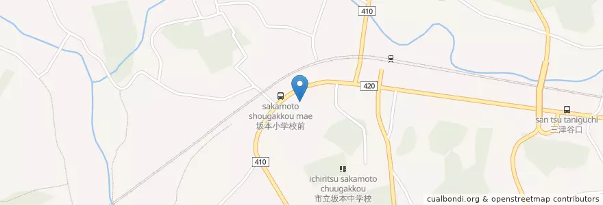 Mapa de ubicacion de 坂本幼稚園 en 日本, 岐阜県, 中津川市.